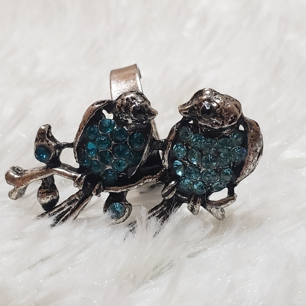 Love Birds Ring in Turquoise
